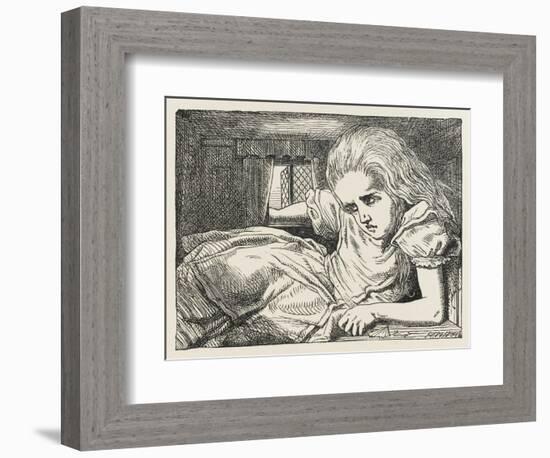 Alice Shrinks and Stretches Alice Grows Too Big for the House-John Tenniel-Framed Photographic Print