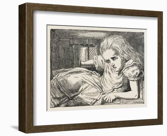 Alice Shrinks and Stretches Alice Grows Too Big for the House-John Tenniel-Framed Photographic Print