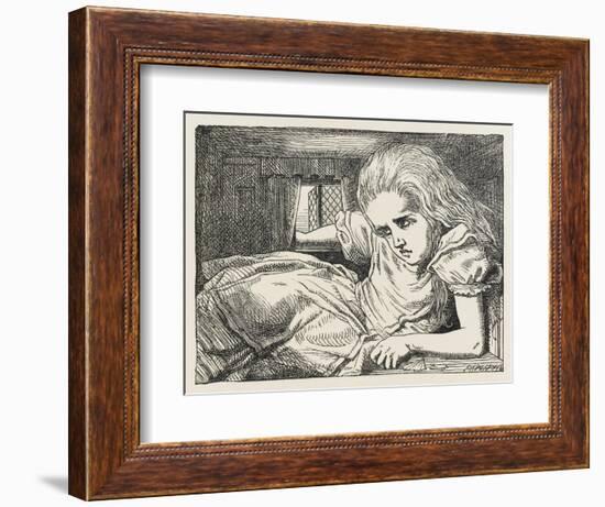 Alice Shrinks and Stretches Alice Grows Too Big for the House-John Tenniel-Framed Photographic Print