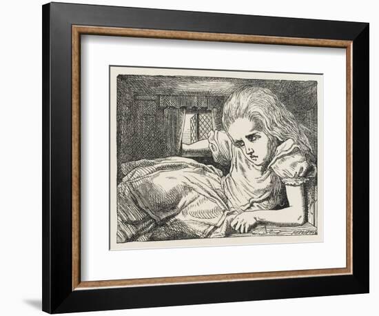 Alice Shrinks and Stretches Alice Grows Too Big for the House-John Tenniel-Framed Photographic Print