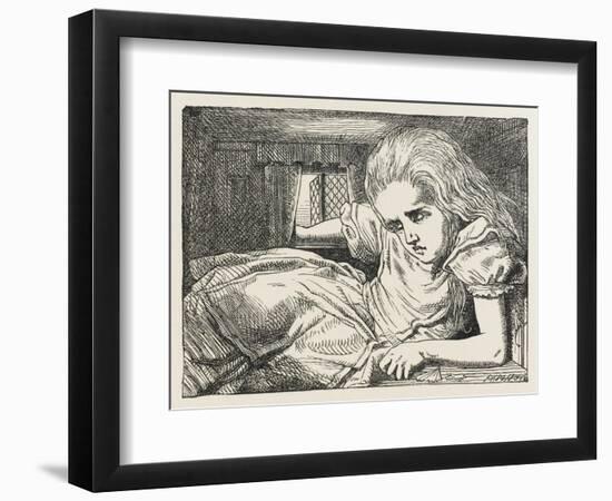 Alice Shrinks and Stretches Alice Grows Too Big for the House-John Tenniel-Framed Photographic Print