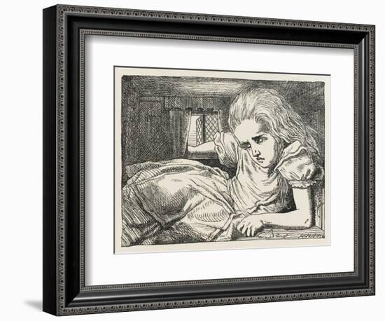 Alice Shrinks and Stretches Alice Grows Too Big for the House-John Tenniel-Framed Photographic Print