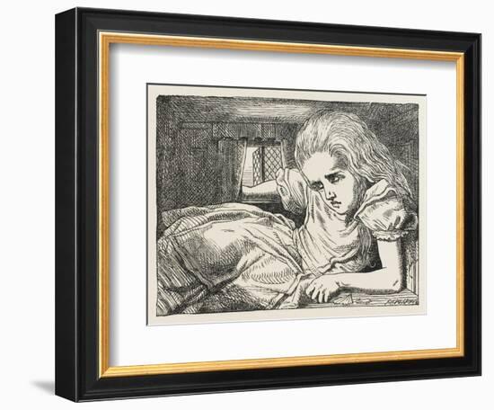 Alice Shrinks and Stretches Alice Grows Too Big for the House-John Tenniel-Framed Photographic Print