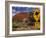 Alice Springs, Traffic Sign Beside Road Through Outback, Red Rocks of Olgas Behind, Australia-Amar Grover-Framed Photographic Print