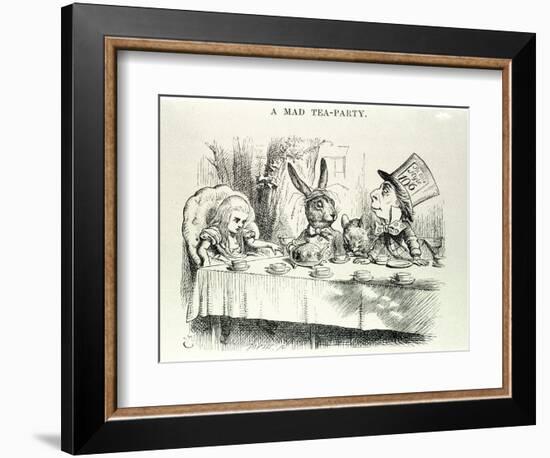 Alice Takes Lewis Carroll's “” Alice's Adventures in Wonderland and through the Looking Glass”, Ill-John Tenniel-Framed Giclee Print