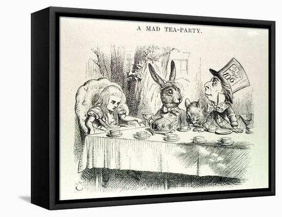 Alice Takes Lewis Carroll's “” Alice's Adventures in Wonderland and through the Looking Glass”, Ill-John Tenniel-Framed Premier Image Canvas