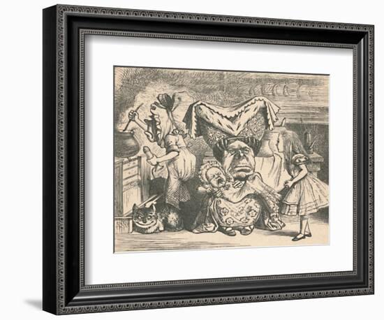 'Alice, the Duchess, and the Baby', 1889-John Tenniel-Framed Giclee Print