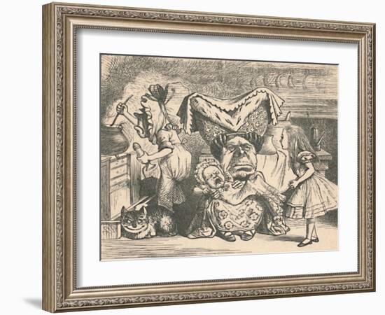 'Alice, the Duchess, and the Baby', 1889-John Tenniel-Framed Giclee Print