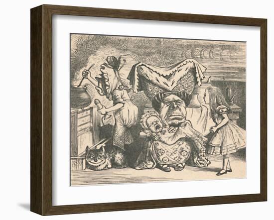 'Alice, the Duchess, and the Baby', 1889-John Tenniel-Framed Giclee Print