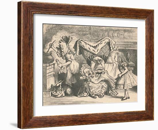 'Alice, the Duchess, and the Baby', 1889-John Tenniel-Framed Giclee Print