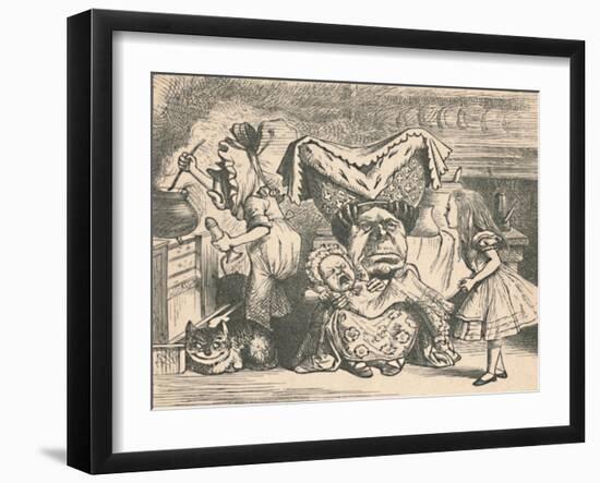 'Alice, the Duchess, and the Baby', 1889-John Tenniel-Framed Giclee Print