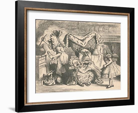 'Alice, the Duchess, and the Baby', 1889-John Tenniel-Framed Giclee Print