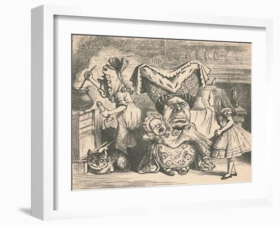 'Alice, the Duchess, and the Baby', 1889-John Tenniel-Framed Giclee Print