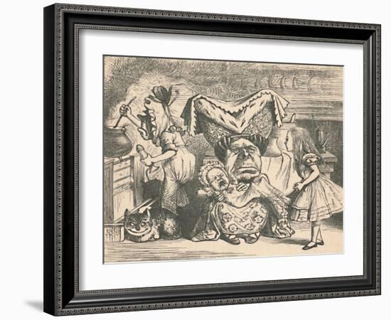 'Alice, the Duchess, and the Baby', 1889-John Tenniel-Framed Giclee Print