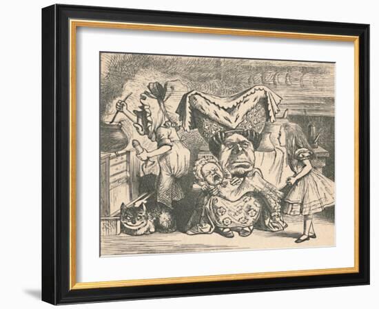 'Alice, the Duchess, and the Baby', 1889-John Tenniel-Framed Giclee Print