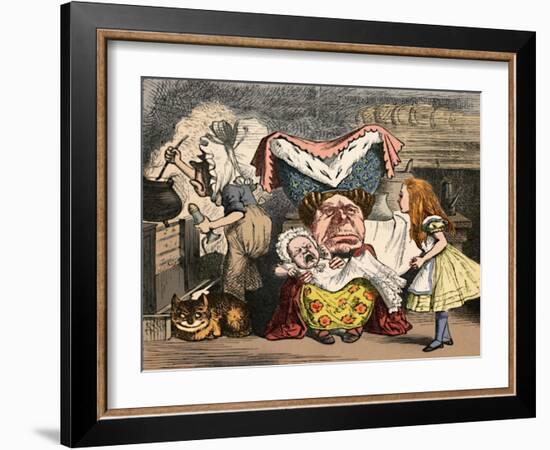 'Alice, the Duchess, and the Baby', 1889-John Tenniel-Framed Giclee Print