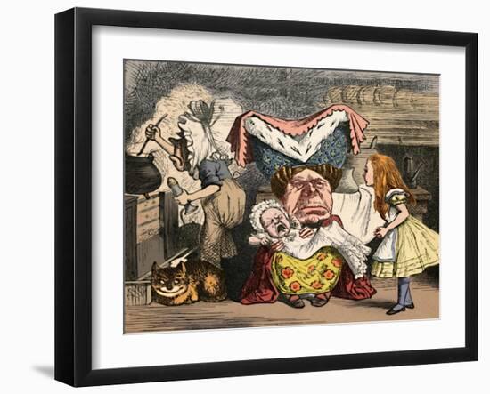 'Alice, the Duchess, and the Baby', 1889-John Tenniel-Framed Giclee Print