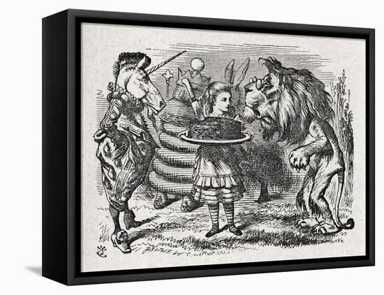 Alice the Lion and-John Tenniel-Framed Premier Image Canvas