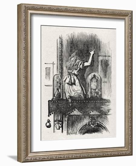 Alice through the looking glass-John Tenniel-Framed Giclee Print