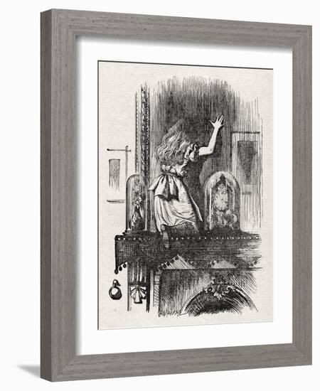 Alice through the looking glass-John Tenniel-Framed Giclee Print