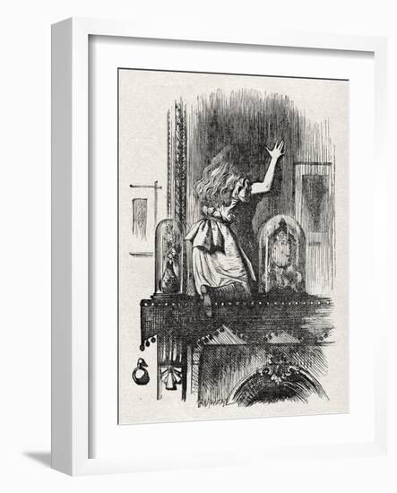 Alice through the looking glass-John Tenniel-Framed Giclee Print