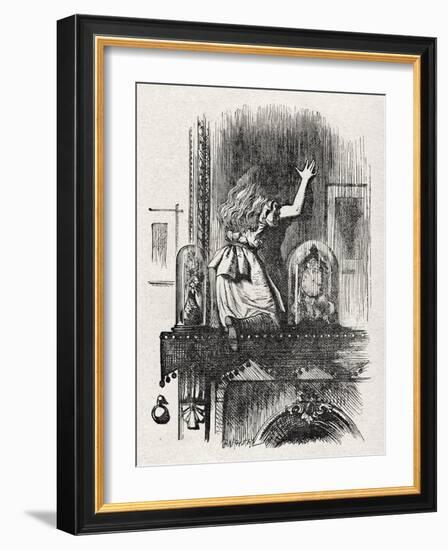 Alice through the looking glass-John Tenniel-Framed Giclee Print