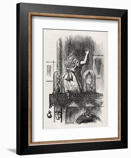 Alice through the looking glass-John Tenniel-Framed Giclee Print