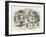 Alice Ties Armour on to Tweedledee and Tweedledum-John Tenniel-Framed Art Print