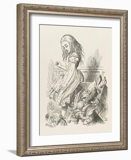 Alice Upsets the Jury-John Tenniel-Framed Art Print