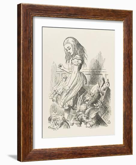 Alice Upsets the Jury-John Tenniel-Framed Art Print