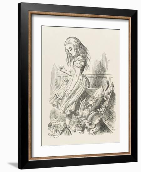 Alice Upsets the Jury-John Tenniel-Framed Art Print