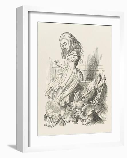 Alice Upsets the Jury-John Tenniel-Framed Art Print