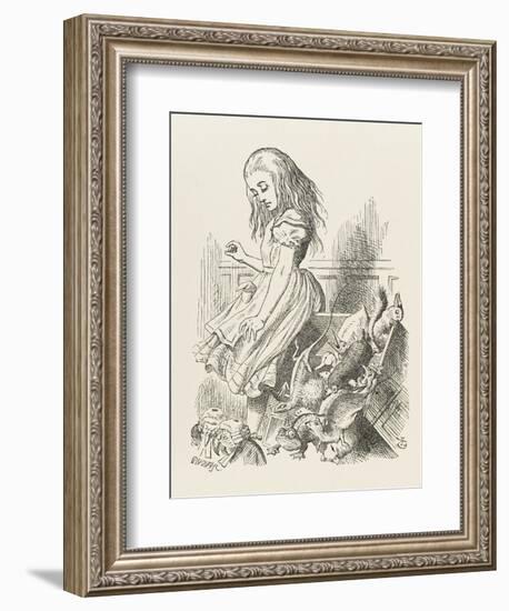 Alice Upsets the Jury-John Tenniel-Framed Art Print