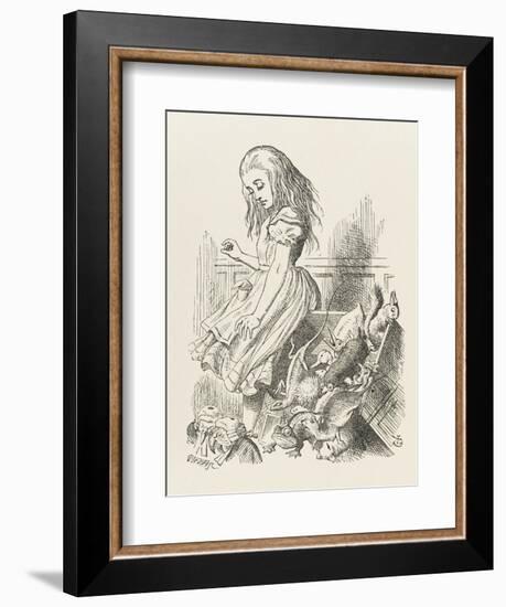 Alice Upsets the Jury-John Tenniel-Framed Art Print