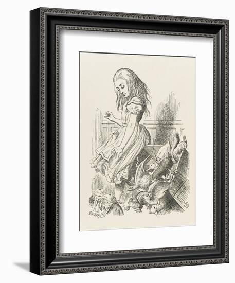 Alice Upsets the Jury-John Tenniel-Framed Art Print