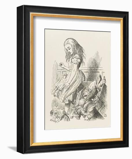 Alice Upsets the Jury-John Tenniel-Framed Art Print