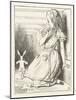 Alice Watches the White Rabbit Disappear Down the Hallway-John Tenniel-Mounted Photographic Print