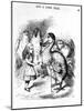 Alice with a Dodo Illustration of the First Edition by Tenniel, 1871 (Engraving)-John Tenniel-Mounted Giclee Print