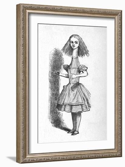 'Alice with a long neck', 1889-John Tenniel-Framed Giclee Print