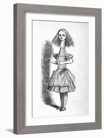 'Alice with a long neck', 1889-John Tenniel-Framed Giclee Print