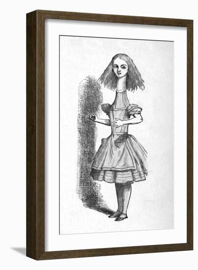 'Alice with a long neck', 1889-John Tenniel-Framed Giclee Print