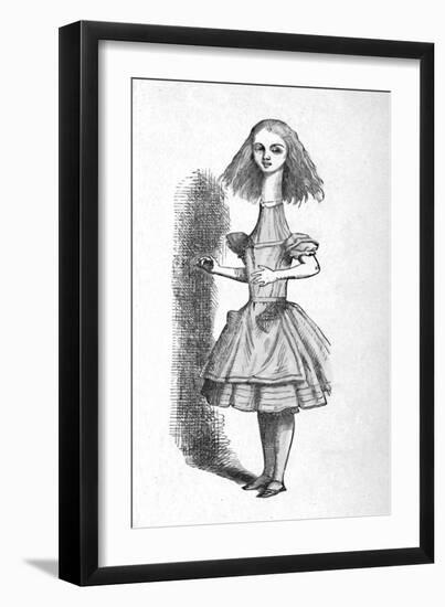 'Alice with a long neck', 1889-John Tenniel-Framed Giclee Print