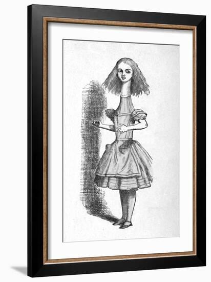 'Alice with a long neck', 1889-John Tenniel-Framed Giclee Print