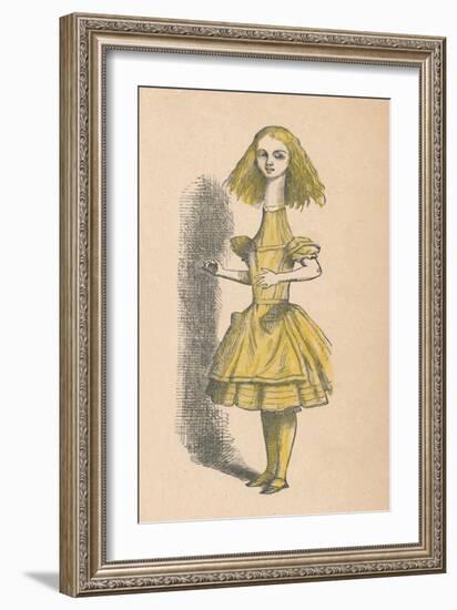 'Alice with a long neck', 1889-John Tenniel-Framed Giclee Print