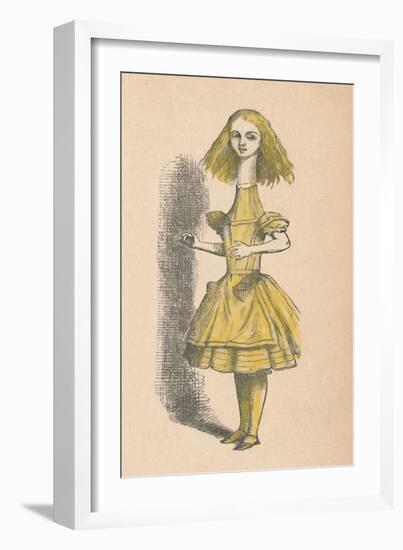 'Alice with a long neck', 1889-John Tenniel-Framed Giclee Print