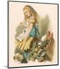 Alice with squirrel-null-Mounted Giclee Print