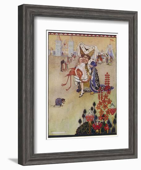 Alice with the Duchess at the Croquet Match-Gwynedd M. Hudson-Framed Art Print