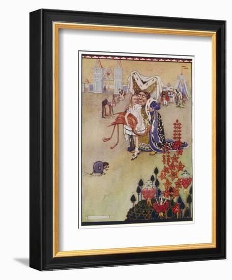 Alice with the Duchess at the Croquet Match-Gwynedd M. Hudson-Framed Art Print