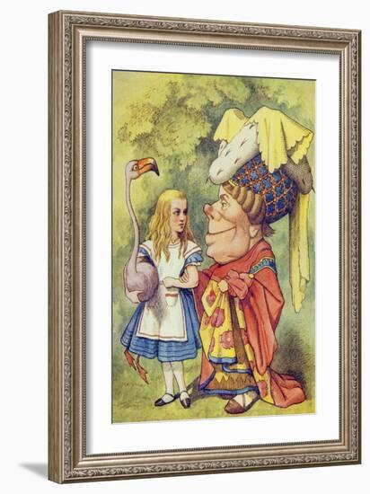 Alice with the Duchess, Illustration from Alice in Wonderland by Lewis Carroll-John Tenniel-Framed Giclee Print