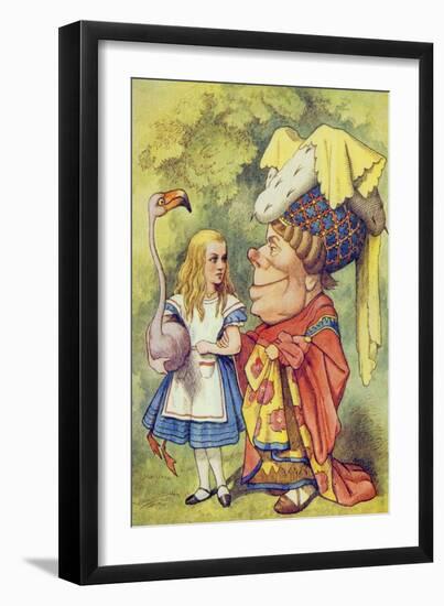 Alice with the Duchess, Illustration from Alice in Wonderland by Lewis Carroll-John Tenniel-Framed Giclee Print